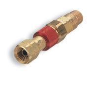 FUEL GAS LEFT HAND HOSE-TO-HOSE QUICK-CONNECT WITH CHECK VALVE (ITEM # QDB21) FUEL GAS LEFT HAND HOSE-TO-HOSE QUICK-CONNECT WITH CHECK VALVE (ITEM # QDB21)
